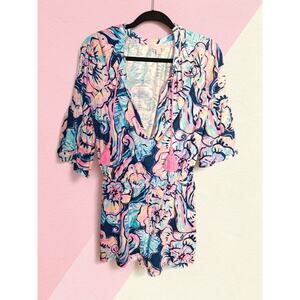 Lilly Pulitzer Del Lago Romper Small Boho Bateau 29219